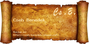 Cseh Benedek névjegykártya