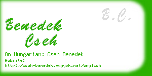 benedek cseh business card